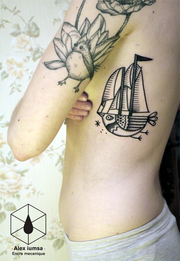 40 Cute And Meaningful Boat Tattoo Designs - Bored Art