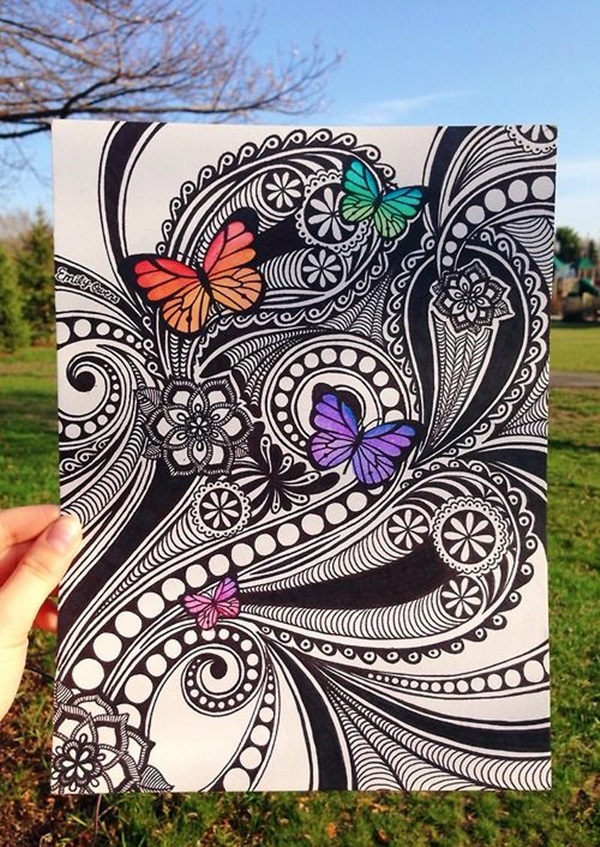 40 Absolutely Beautiful Zentangle patterns For Many Uses Bored Art