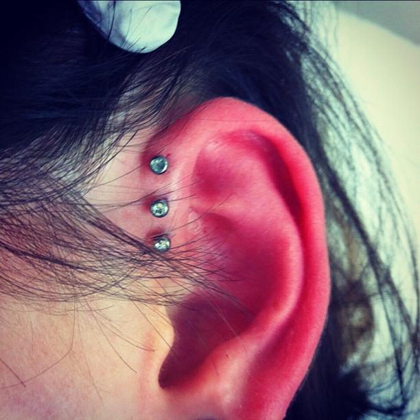 40 Examples of Triple Forward Helix Piercing - Bored Art