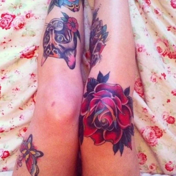 Knee Tattoo  meaning photos sketches and examples