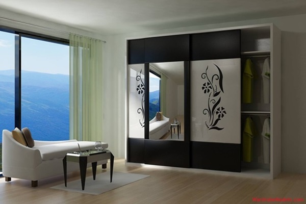 glass almirah designs for living room