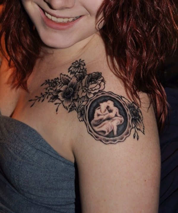 Pin by Jen Veilleux on Tattoo | Flower tattoo shoulder, Front shoulder  tattoos, Girl shoulder tattoos