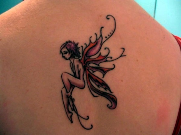 Colored Fairies Tattoos Designs