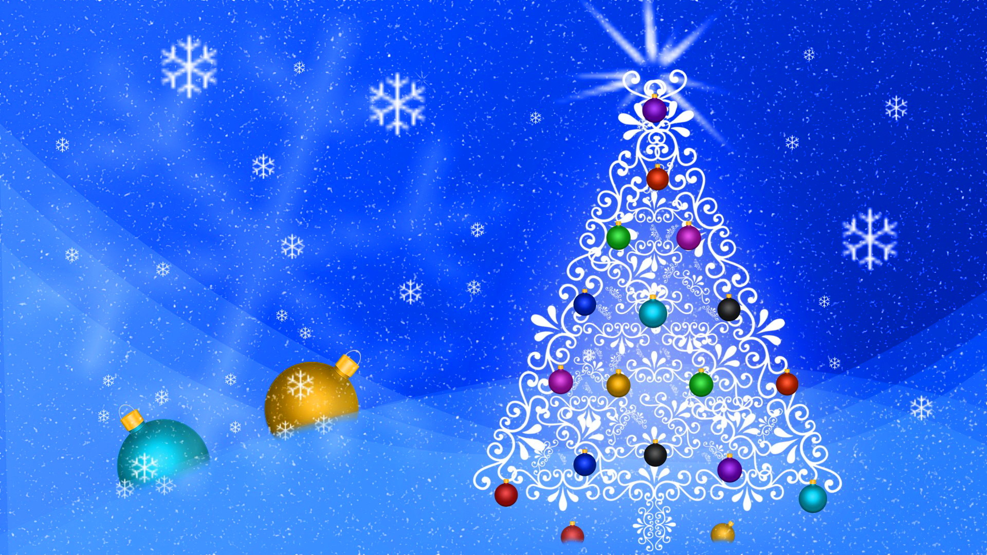 Animated Christmas Tree Desktop Wallpaper
