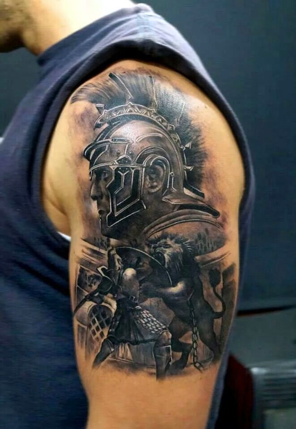 40 Strong and Perfect Warrior Tattoos  Bored Art