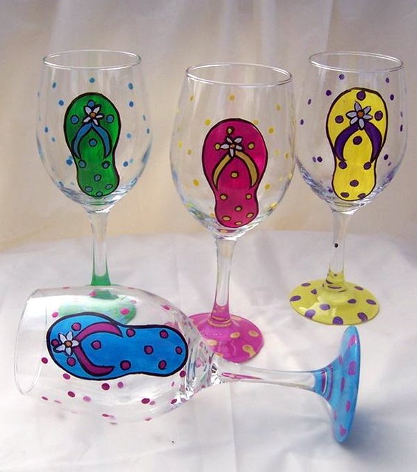 Wine Glass Painting Design Ideas Glass Designs