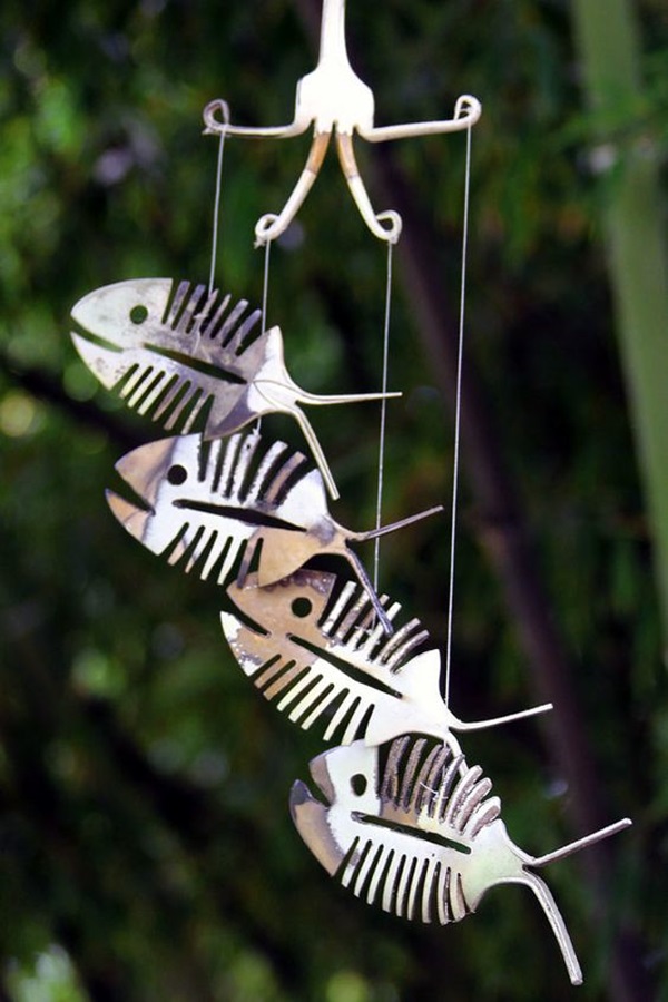 DIY Silverware Fish Wind Chime