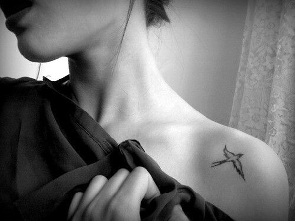 Great Birdcage on Shoulder Blade Tattoo Idea