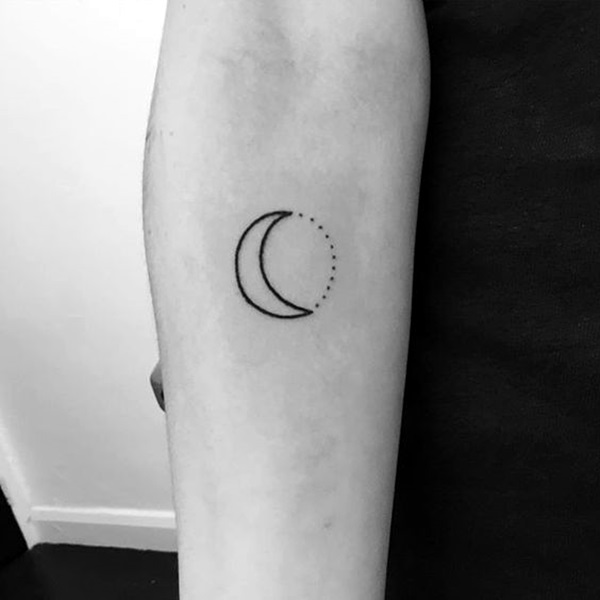 Full moon. Vector hand drawn illustration. Dark tattoo design. Black on a  white background. Space theme Stock Vector | Adobe Stock