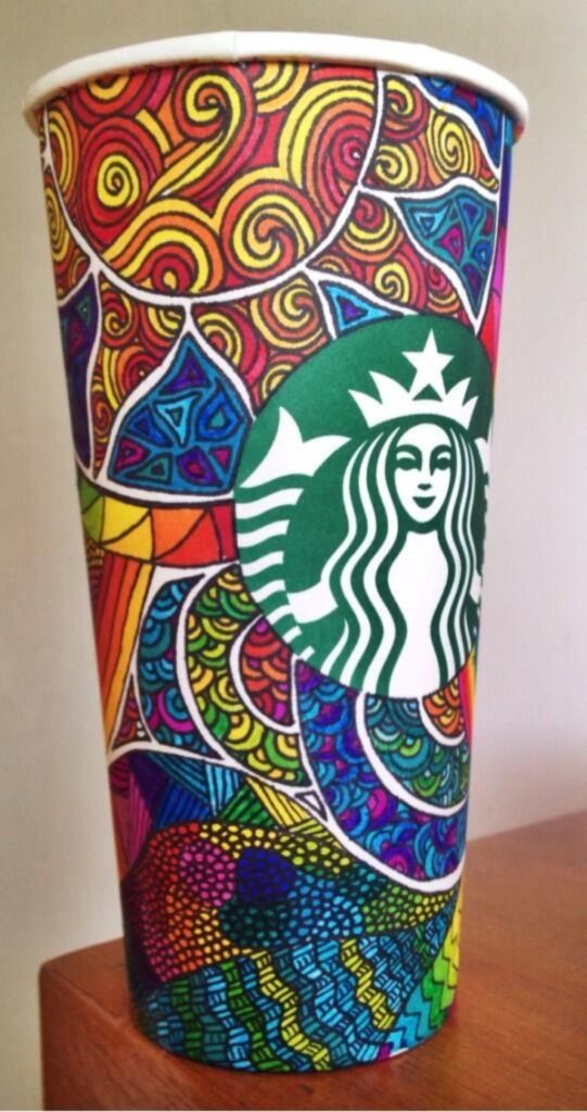 40 Starbucks Mug Art For Random Awesomeness - Bored Art