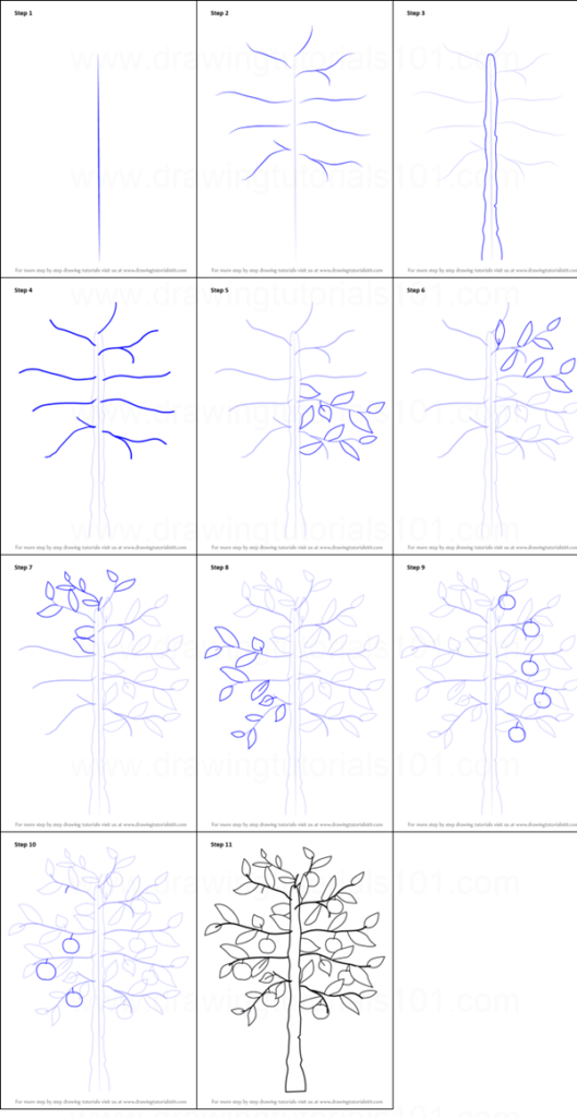 How To Draw A Tree (Step By Step Image Guides)