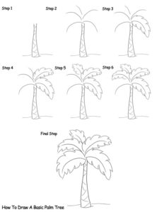 How To Draw A Tree (Step By Step Image Guides) - Bored Art