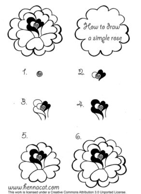 How To Draw A Flower (Step By Step Image Guides) - Bored Art