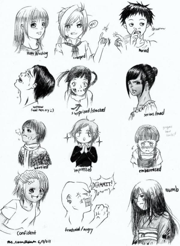 manga mood guide chart  Anime faces expressions Face expressions  Expressions
