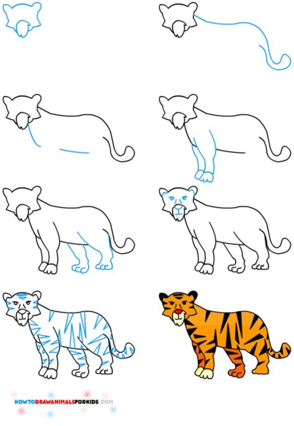 How To Draw 10 Different Cartoon Animals - Brighter Craft