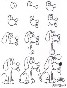 40 simple dog drawing to Follow and Practice - Bored Art