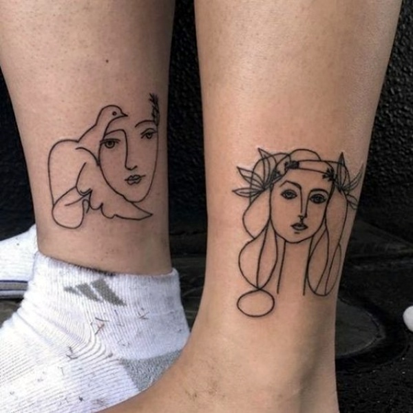 picasso line drawings tattoo