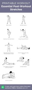 40 Charts of Post Workout Stretches to Prevent Injuries - Bored Art