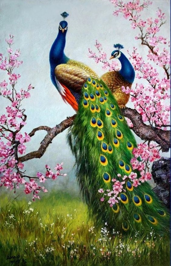 40 Easy Peacock Painting Ideas which are Useful - Bored Art