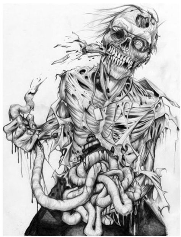 Best Sketch Zombie Drawing with Realistic