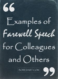 examples of farewell speech to colleagues